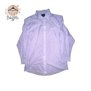 Stafford Men’s Lavender Striped Broadcloth Shirt - Neck 16 1/2, Sleeve 32/33